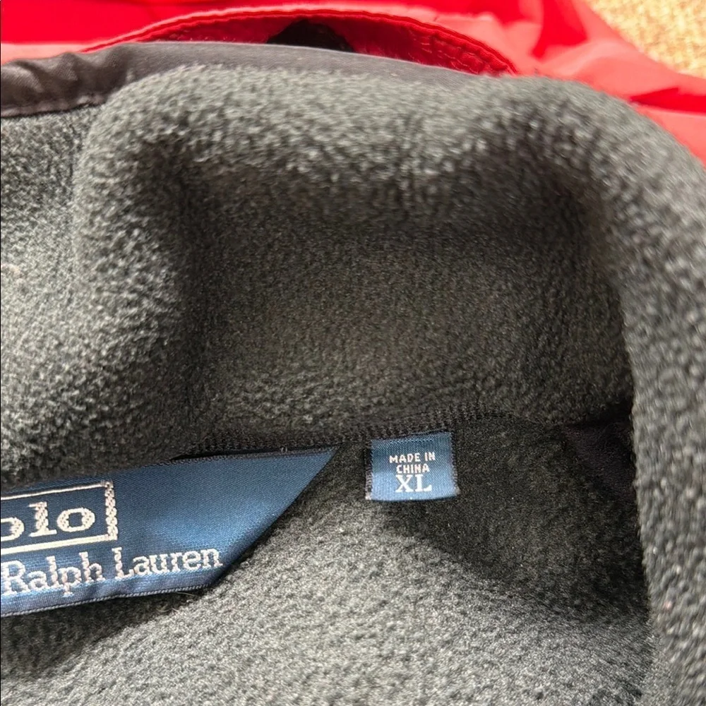 Polo Ralph Lauren Hoodie Mens X-LARGE Black Full Zip Sweater Activewear VTG